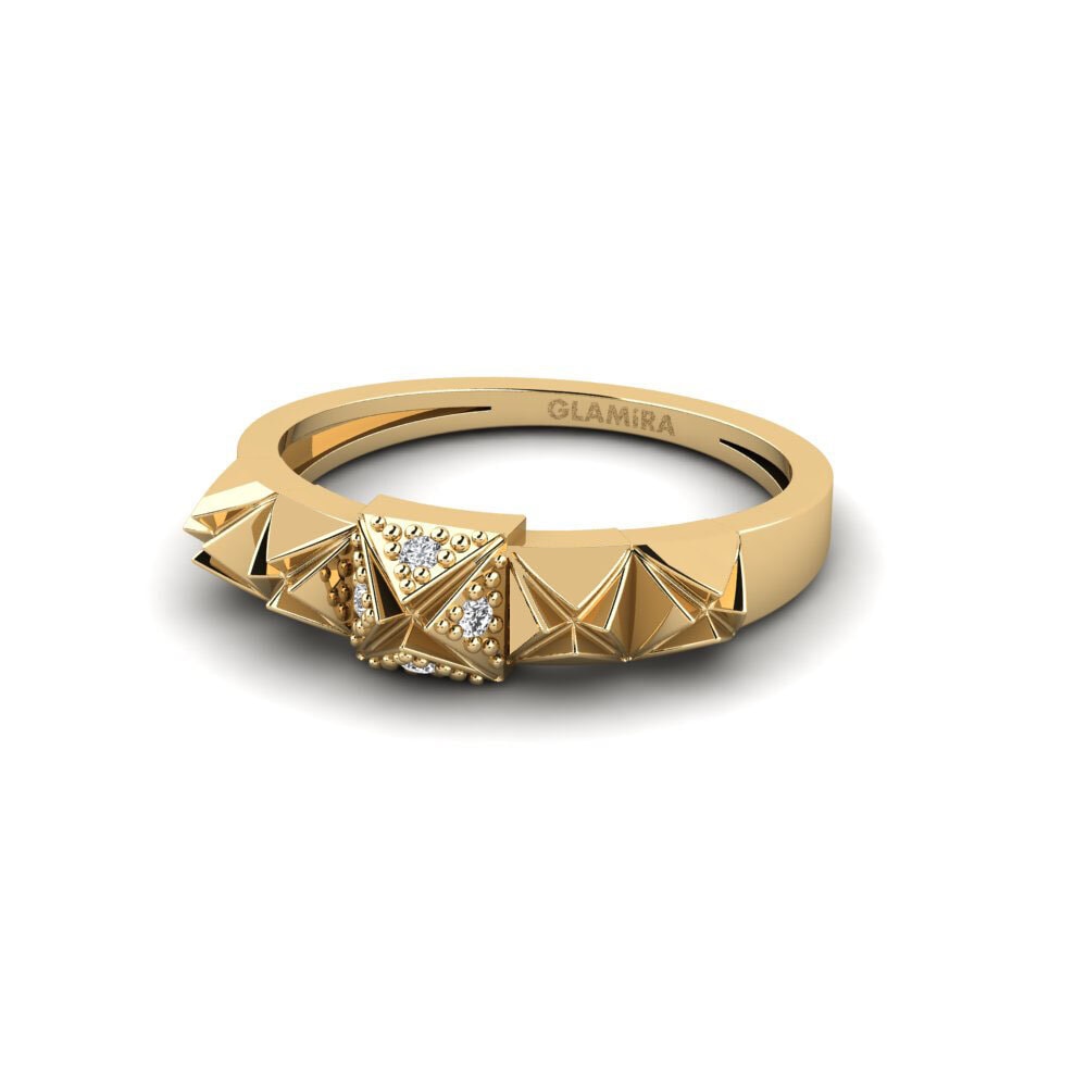 Saphir Blanc Bague Negyzet