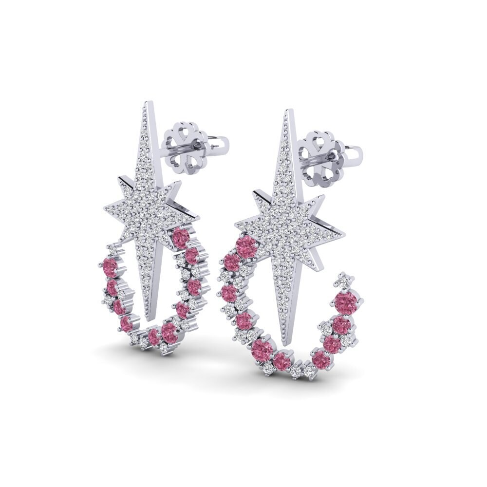 Đá Rhodolite Bông tai nữ Nekkar