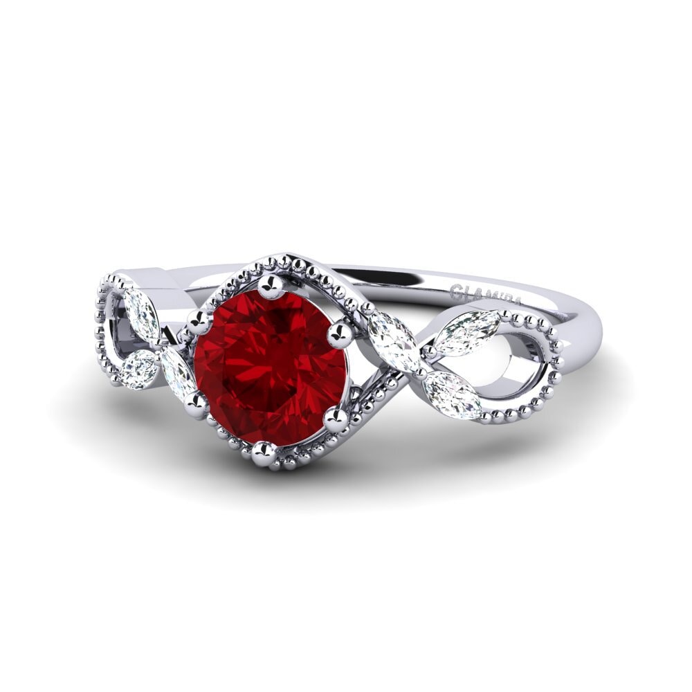 Red Zirconia Women's Ring Nelen