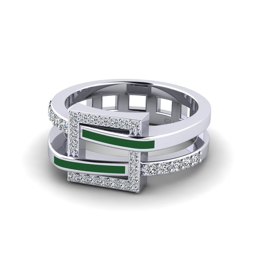 White Silver Ring Nelifin