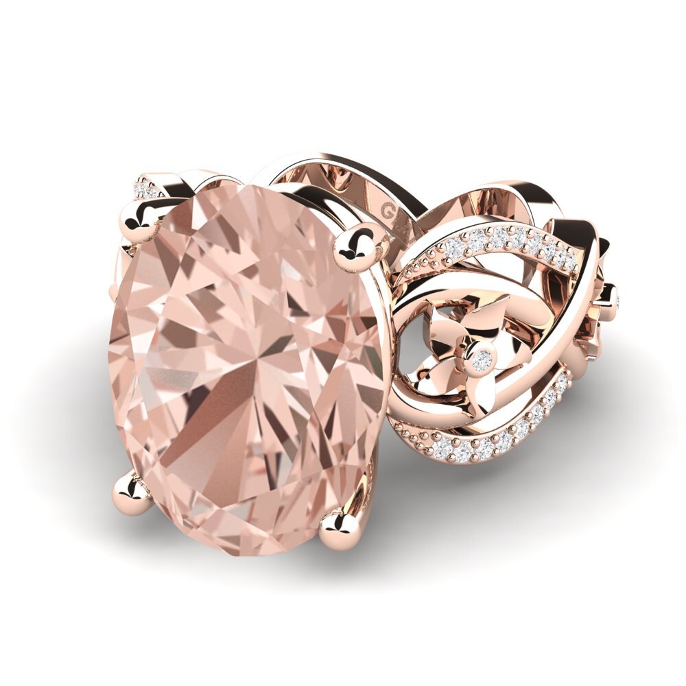 9k Rose Gold Morganite Ring Nella