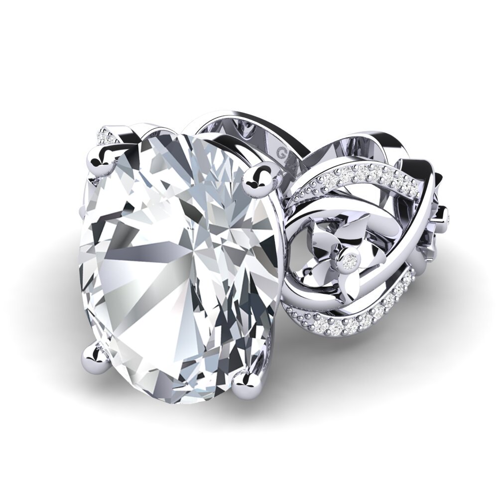 White Zircon Ring Nella