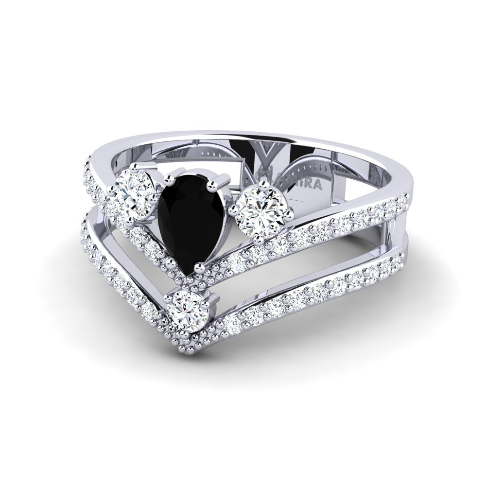 Black Sapphire Women's Ring Nene