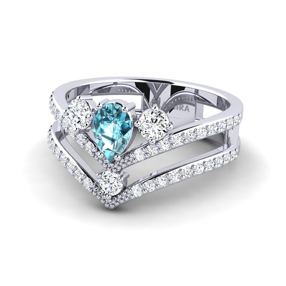 Blue Zircon Women's Ring Nene