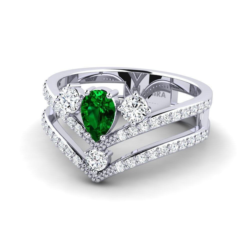 Green Zirconia Women's Ring Nene