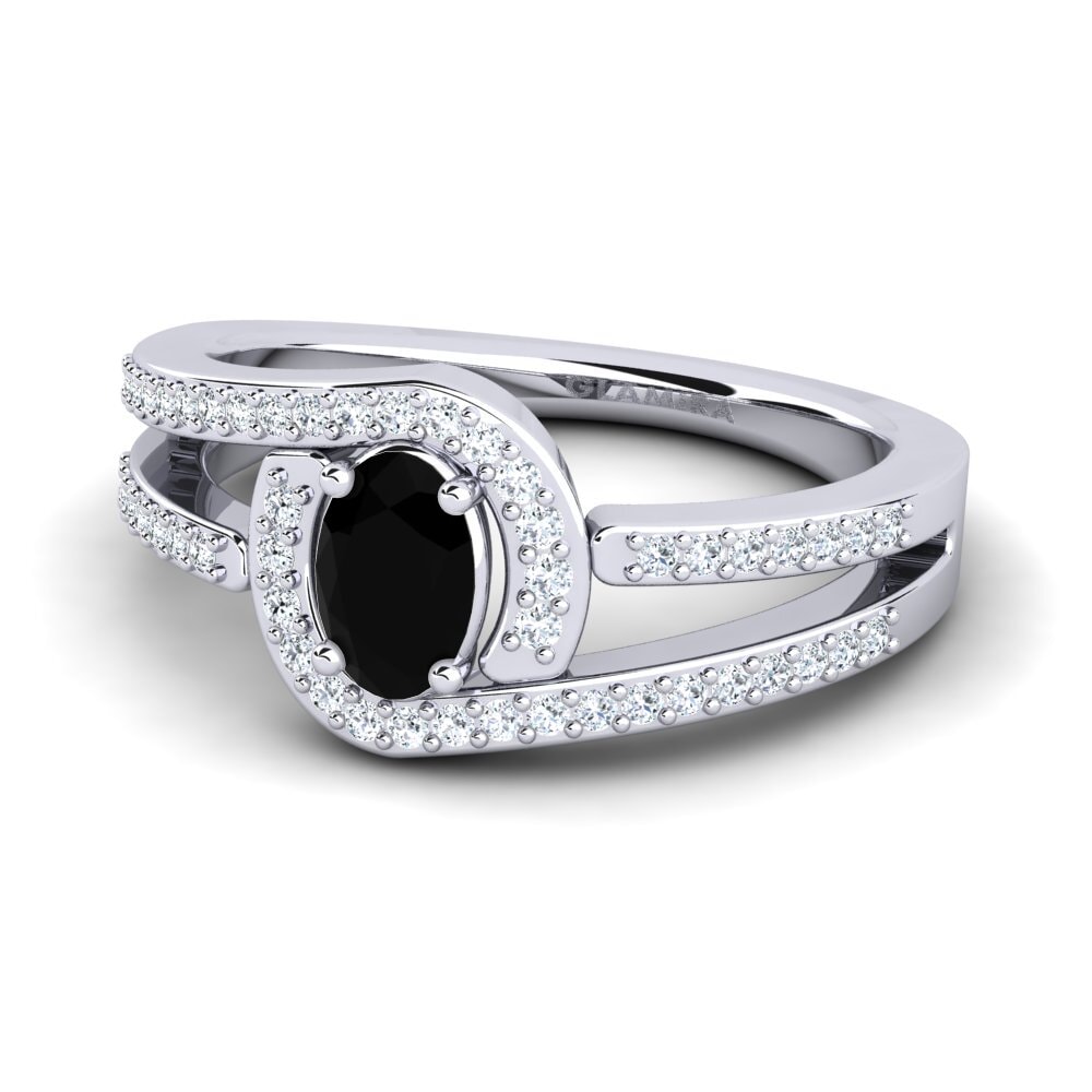 Black Diamond Engagement Ring Nerice