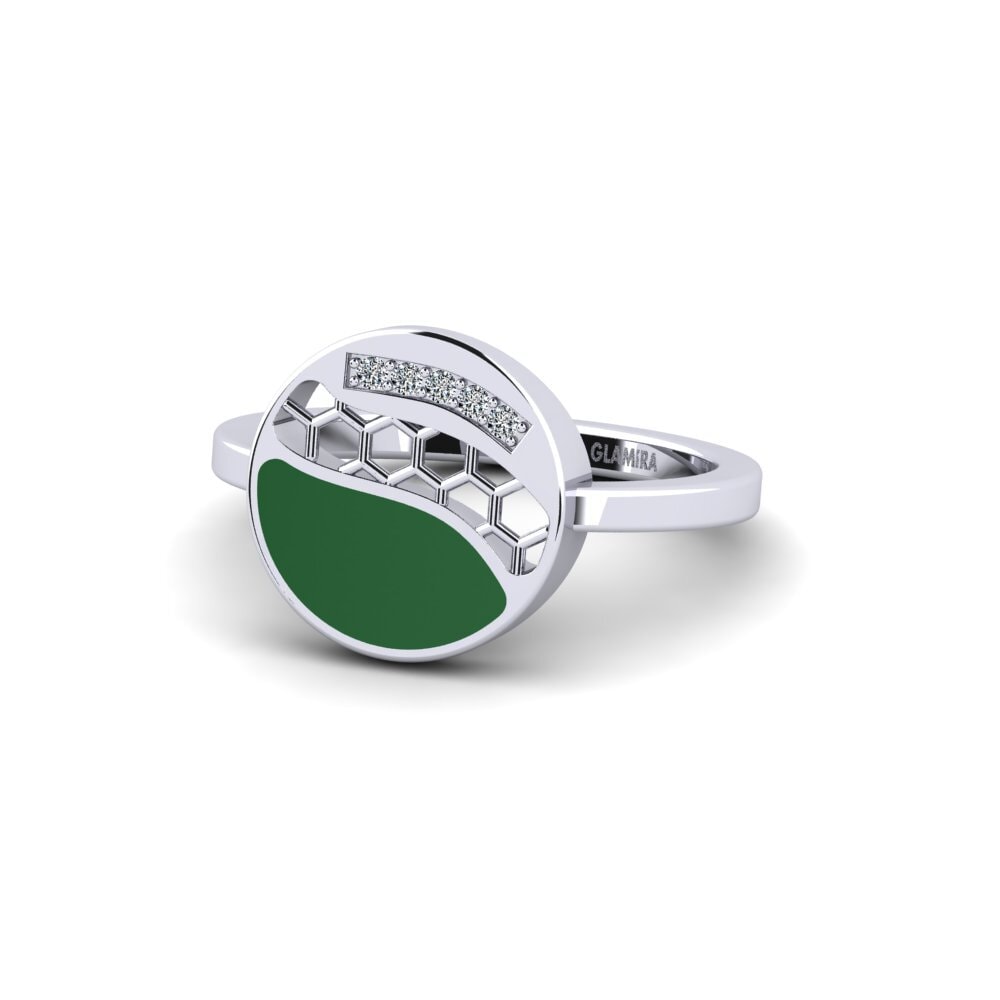 White Silver Ring Nertando