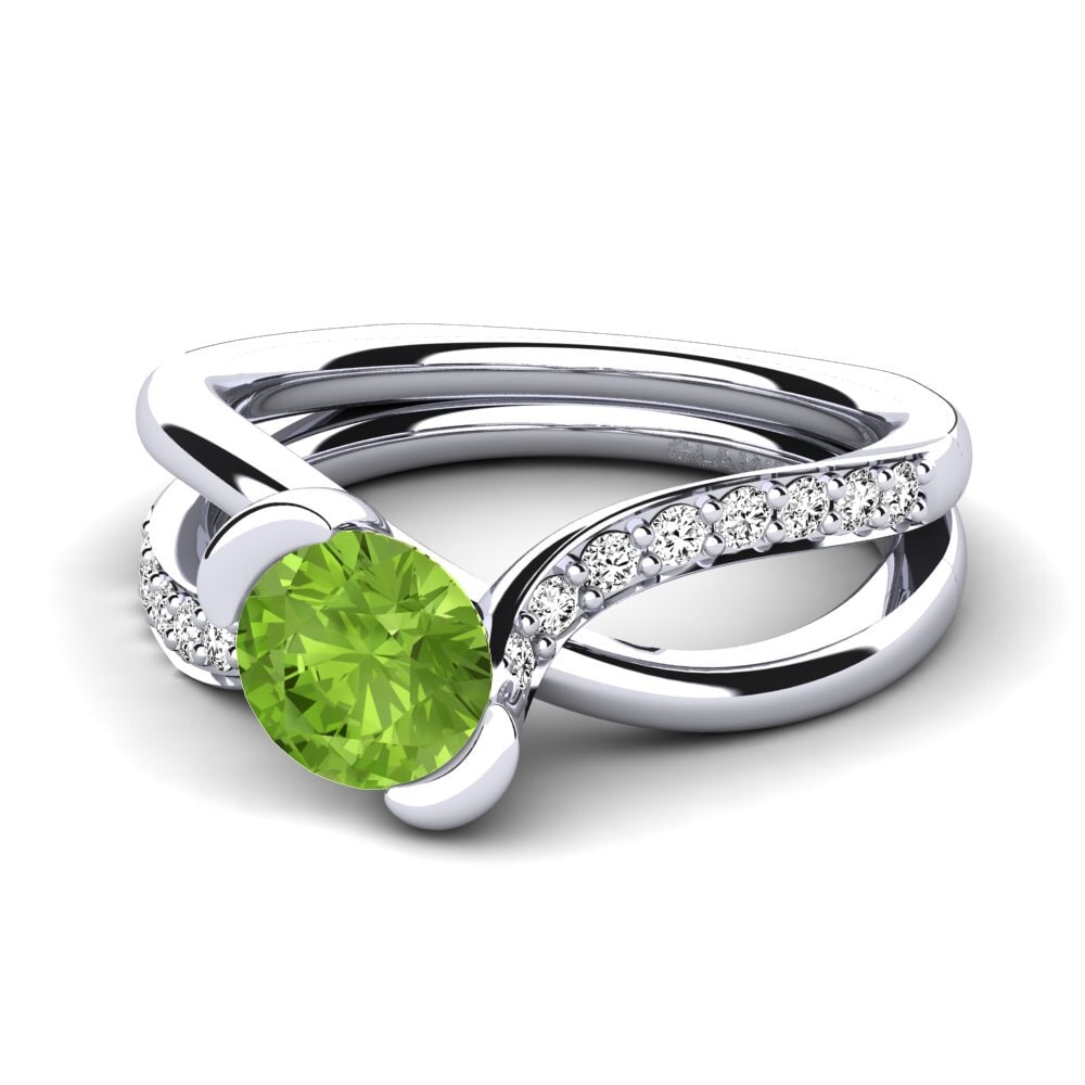 Peridoto Anillo de compromiso Nery 0.8 crt
