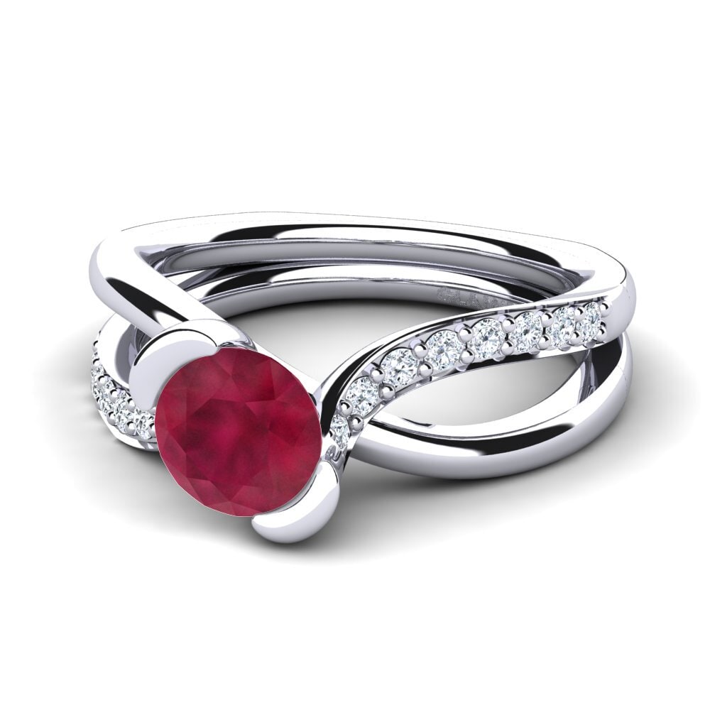 Rubí Anillo de compromiso Nery 0.8 crt