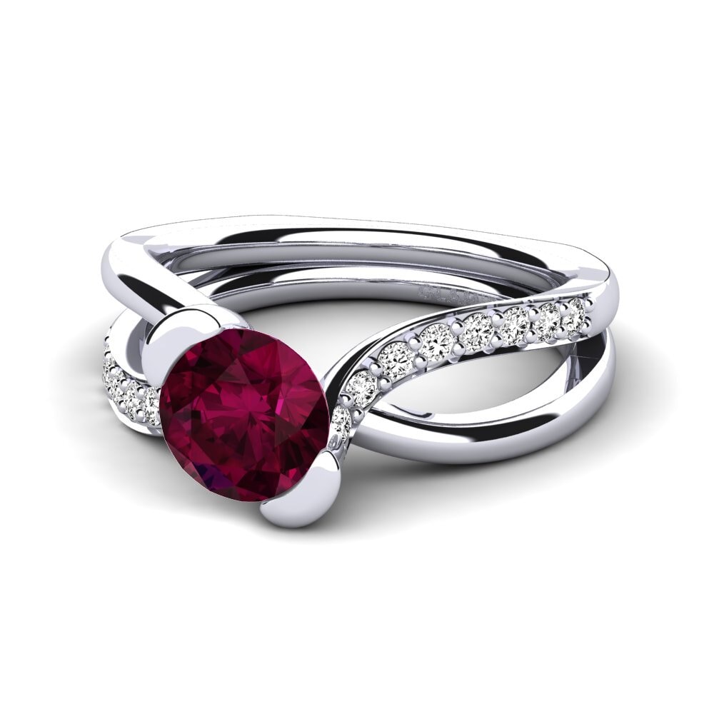 Granate Rhodolite Anillo de compromiso Nery 1.0 crt