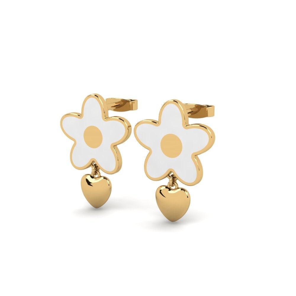 9k Oro Amarillo Pendientes Nesh