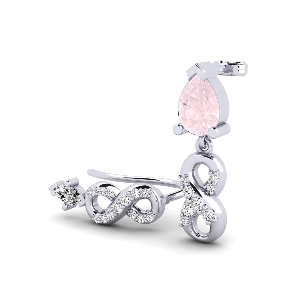 Đá Thạch Anh Hồng Bông tai nữ Nestlove Set