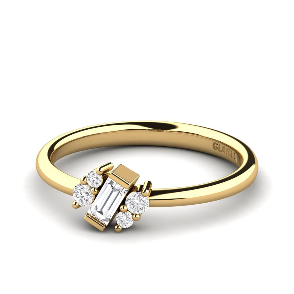Zafiro blanco Anillo de Mujer Netanel