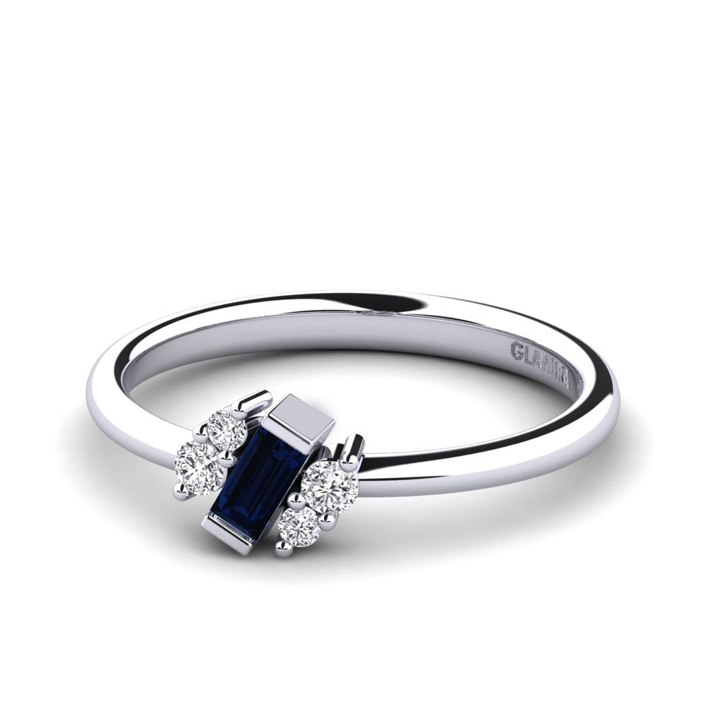 Baguette Zafiro Anillo de Mujer Netanel