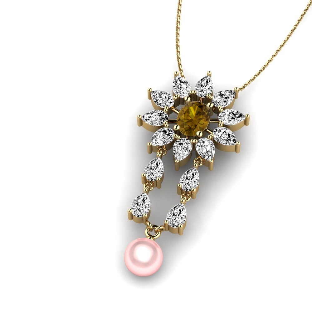 Brown Zircon Women's Pendant Netassa