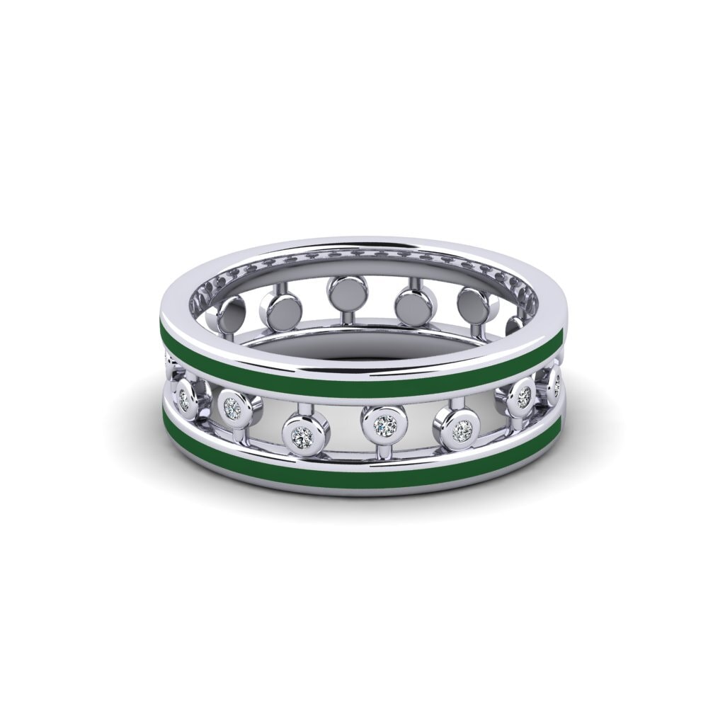 White Silver Ring Netros