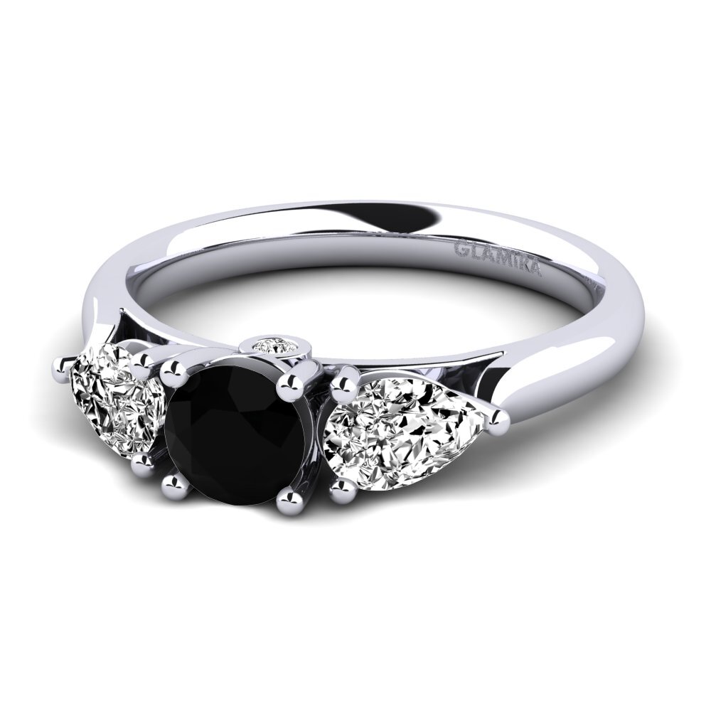 Black Onyx Engagement Ring Nettle