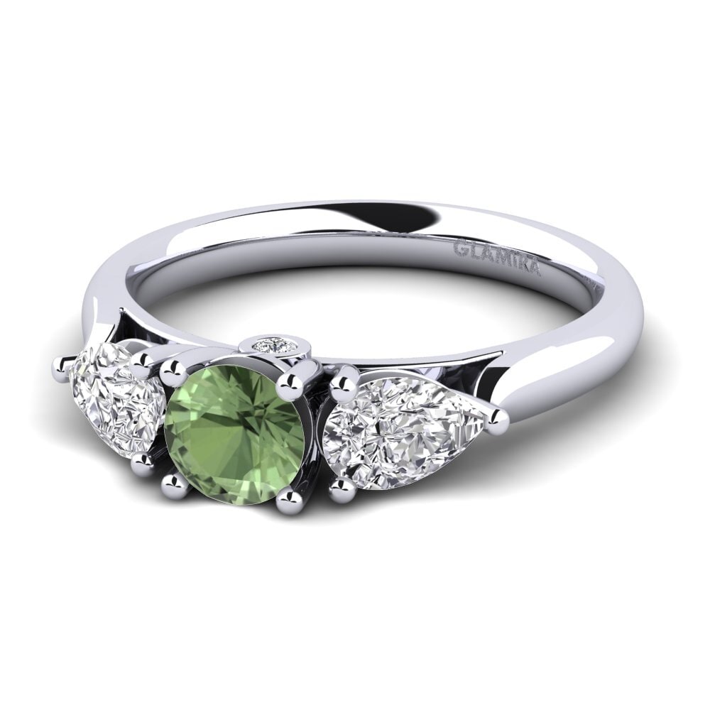 Green Sapphire Engagement Ring Nettle