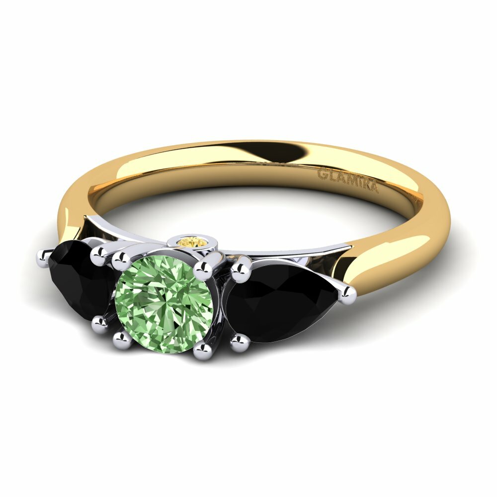 18K Geel & Wit Goud Verlovingsring Nettle