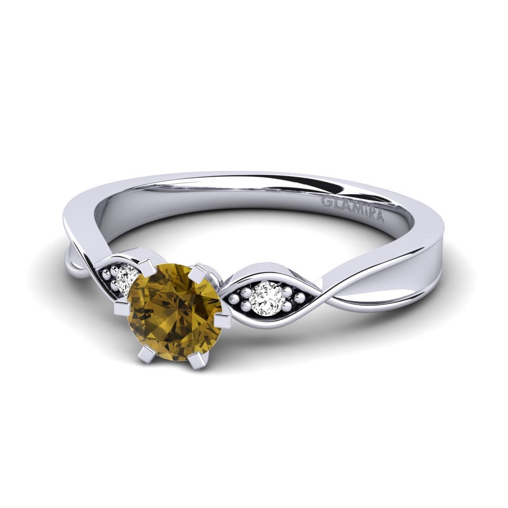 Circón Marrón Anillo de compromiso Neveda 0.5 crt