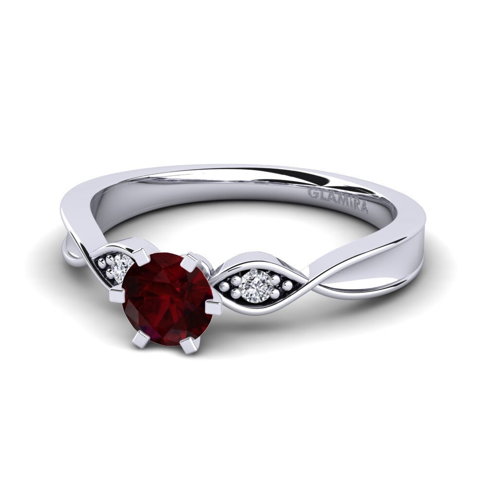 Garnet Engagement Ring Neveda 0.5 crt