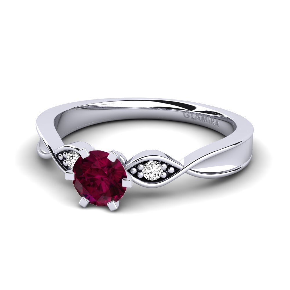 Granate Rhodolite Anillo de compromiso Neveda 0.5 crt