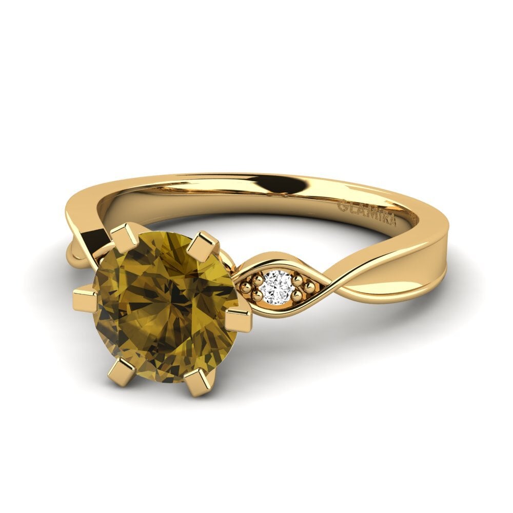 Circón Marrón Anillo de compromiso Neveda 1.6 crt