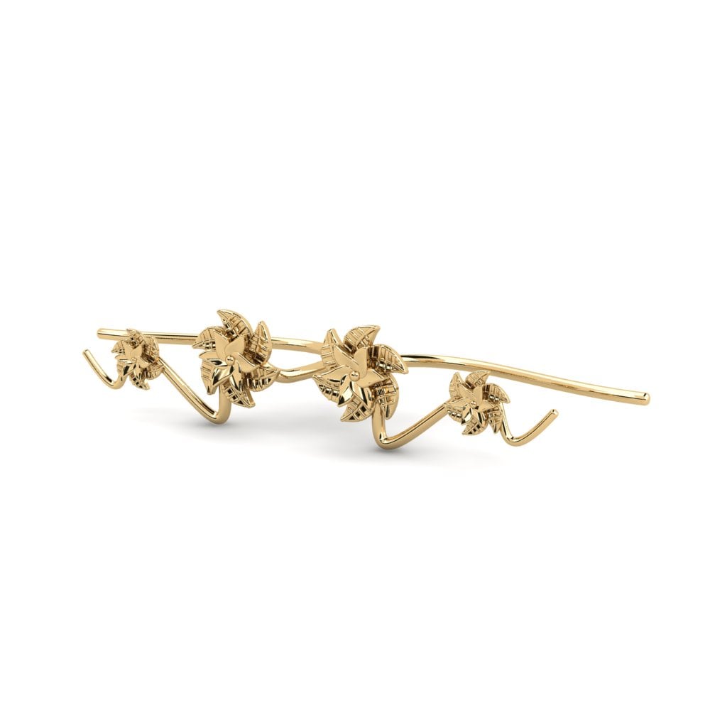 9k Oro Amarillo Pendientes Newor