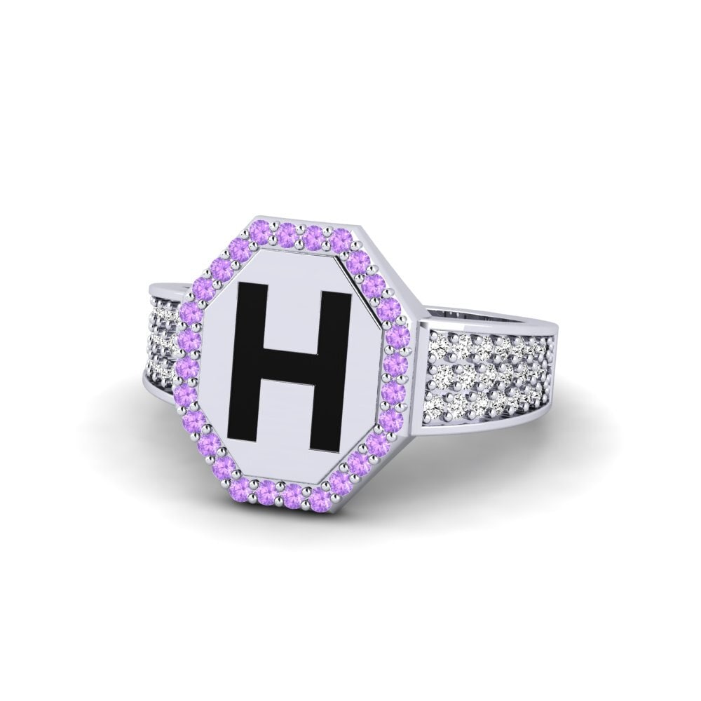Palladium 950 Amethyst Ring Nguru