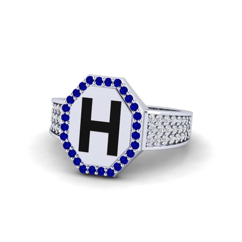 Palladium 950 Saphir Ring Nguru