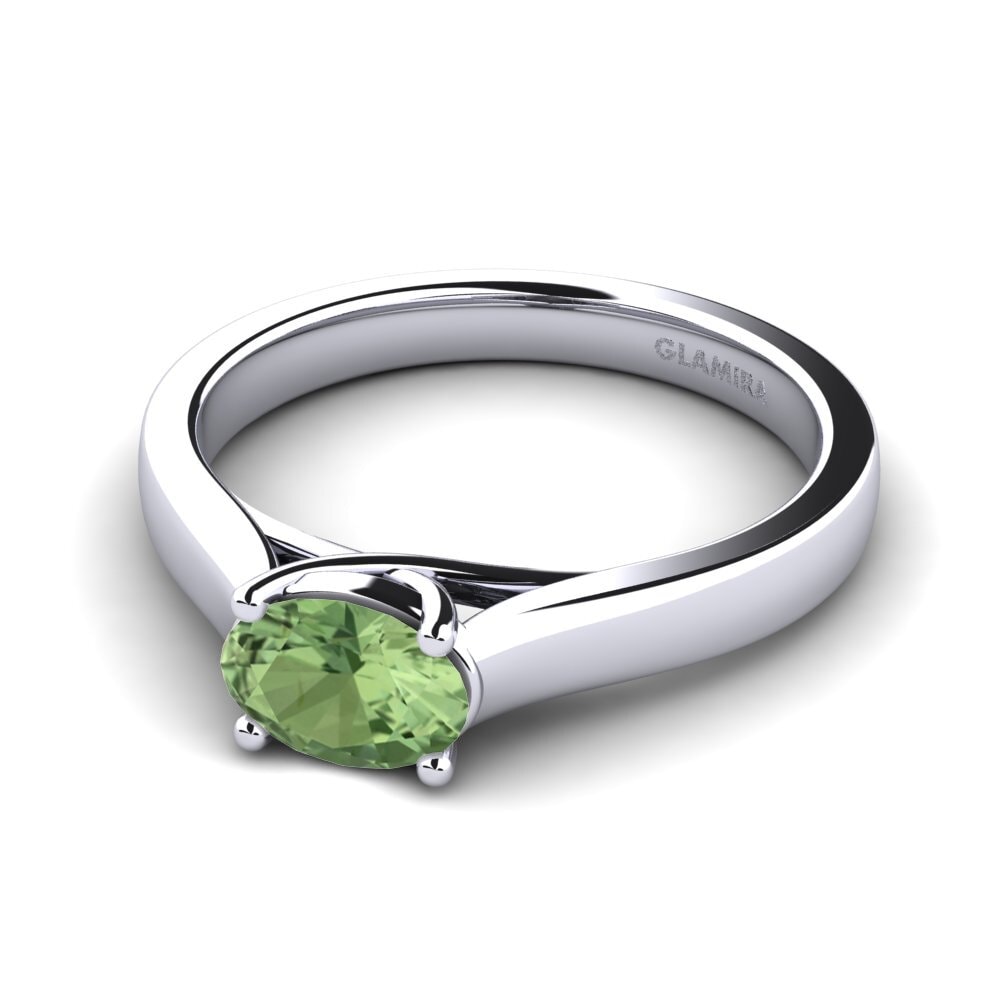Zafiro Verde Anillo de compromiso Nia