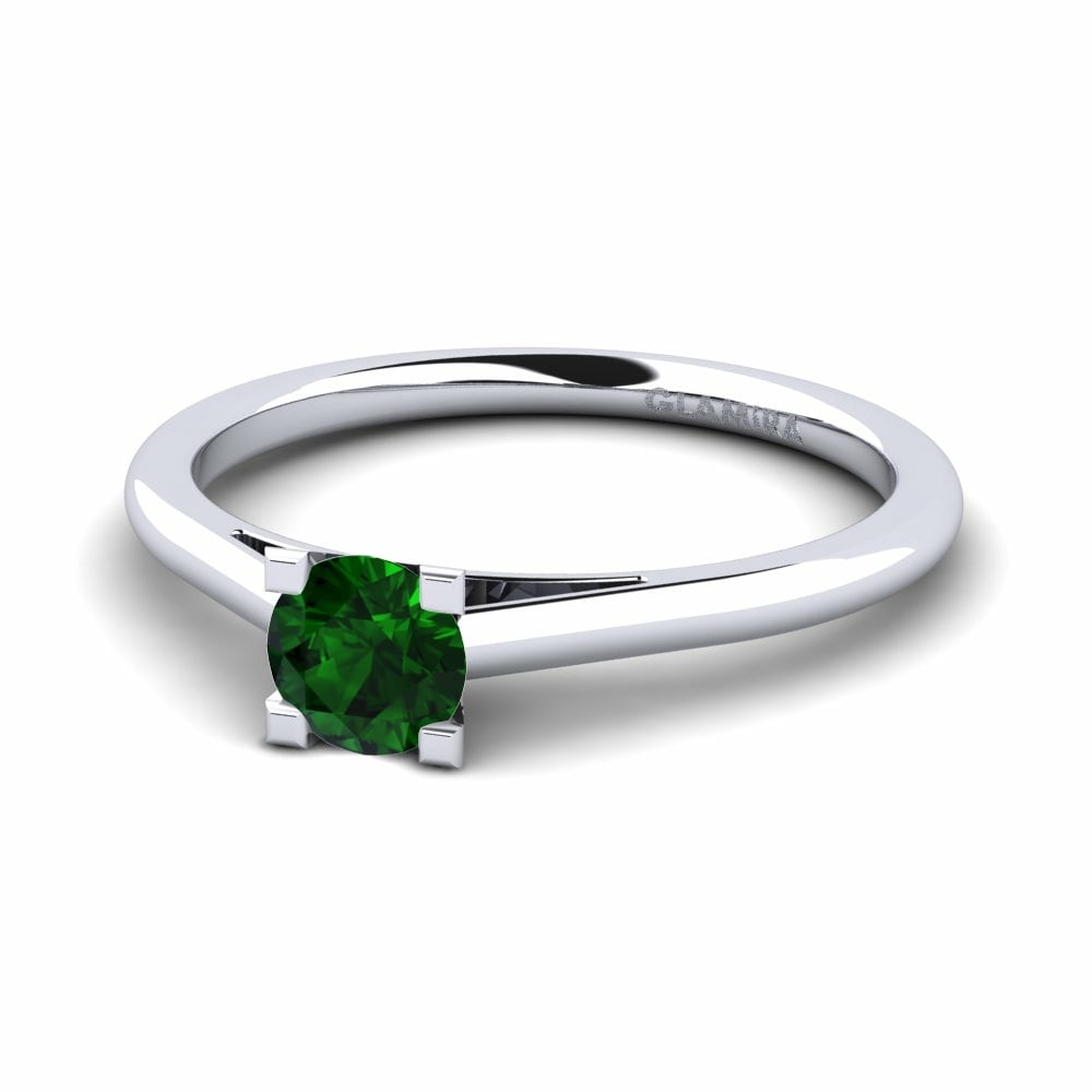 Zelený turmalín Zásnubný prsteň Nichele