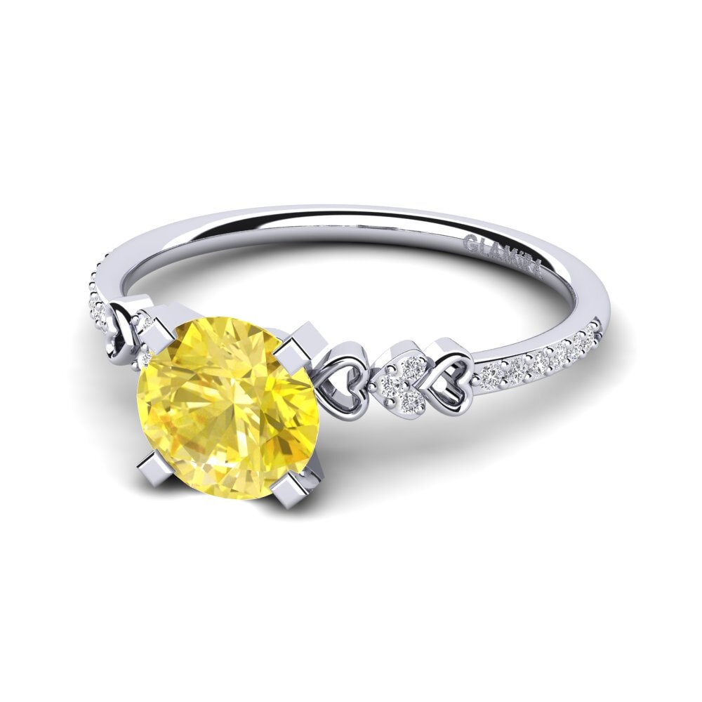 Gul safir Forlovelsesring Nichelle
