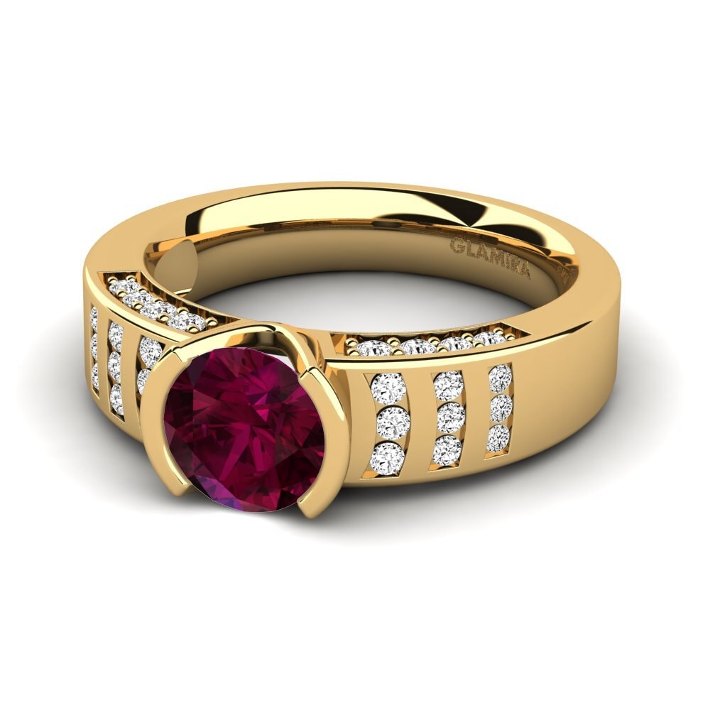 Đá Rhodolite Nhẫn đính hôn Nichol