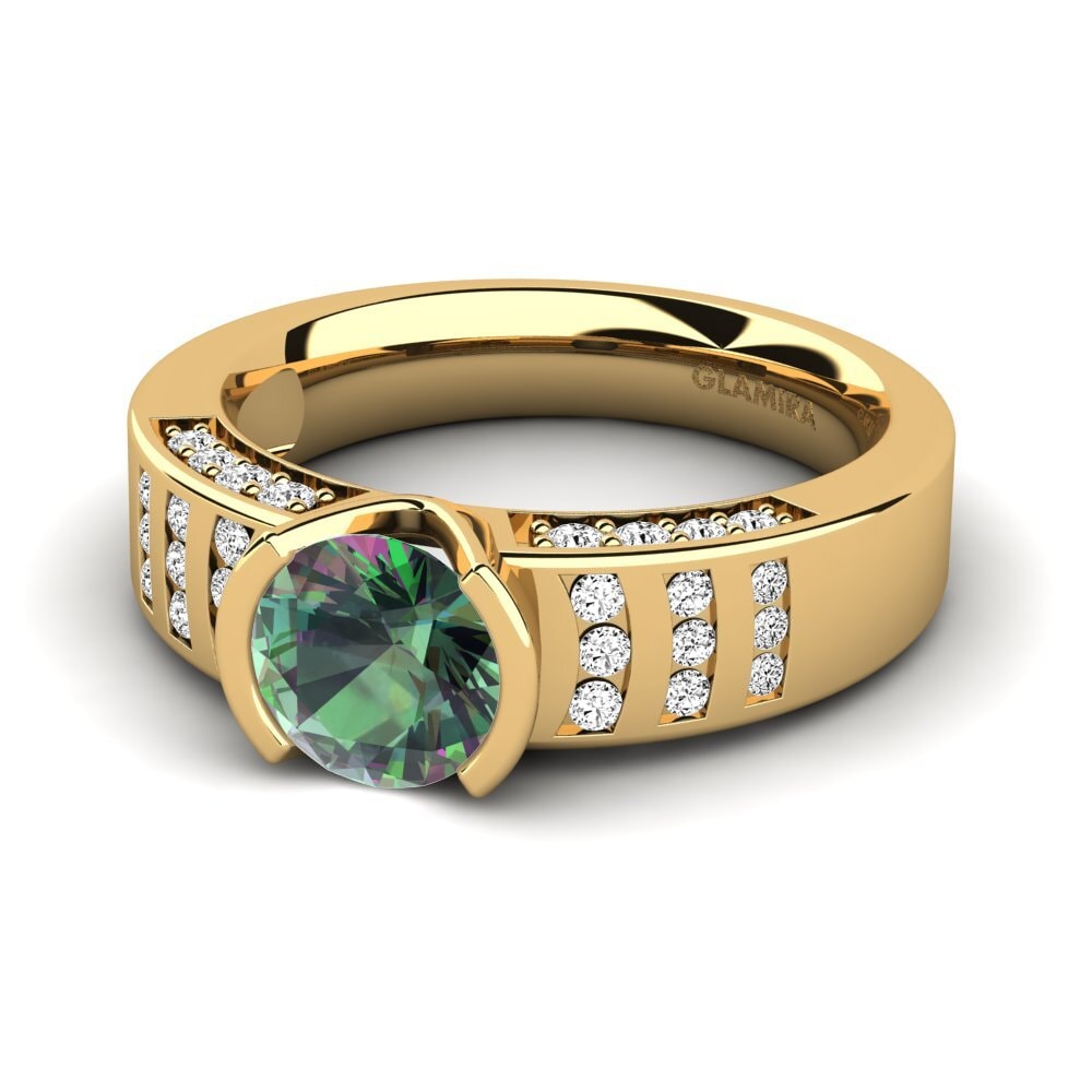 Topacio Místico Anillo de compromiso Nichol
