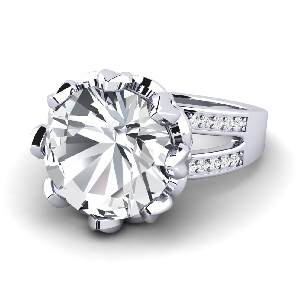 White Zircon Ring Nida