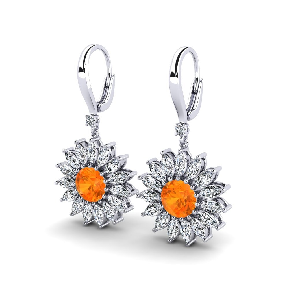 Orangefarbener Saphir Damen ohrring Nidia