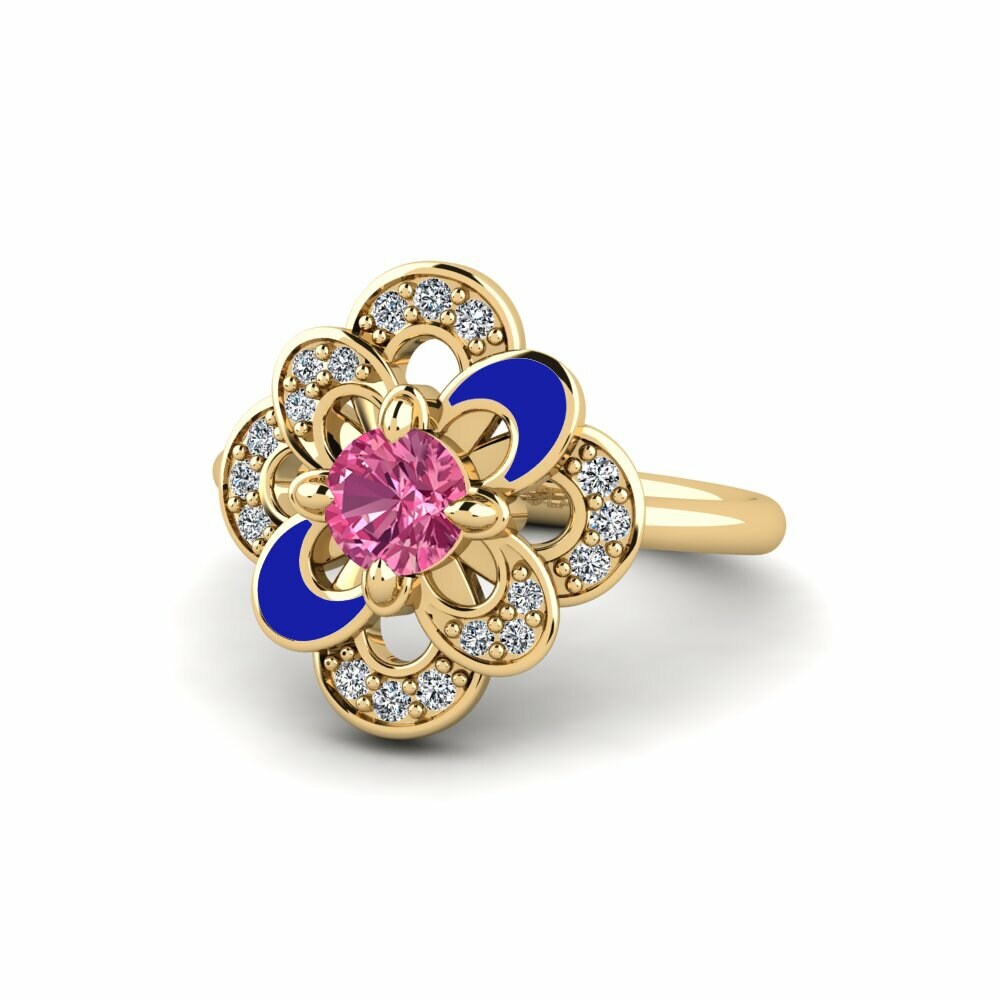 Bagues Tourmaline Rose Pierres latérales