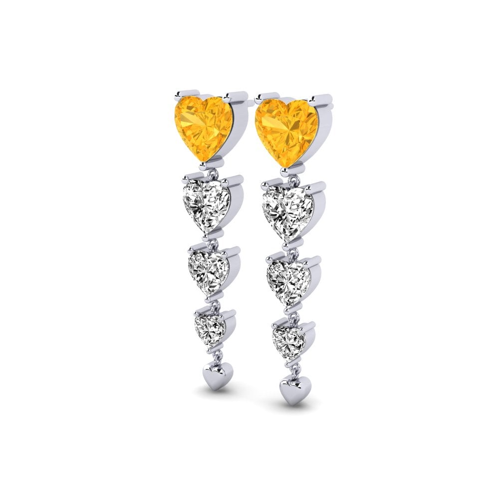 Thạch Anh Vàng Bông tai nữ Nikeisha