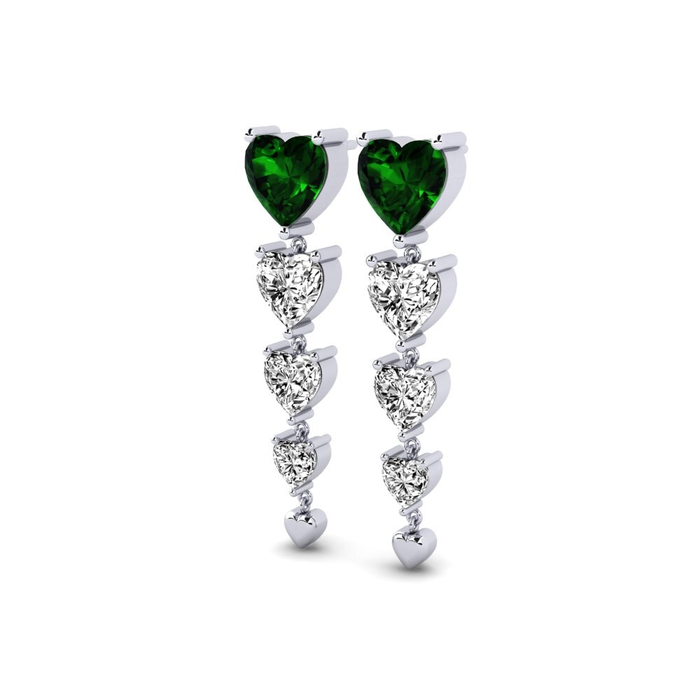 Đá Tourmaline Xanh / Bích tỷ Bông tai nữ Nikeisha