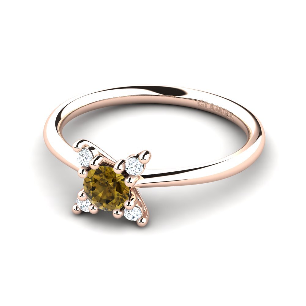 Circón Marrón Anillo de compromiso Nikkole