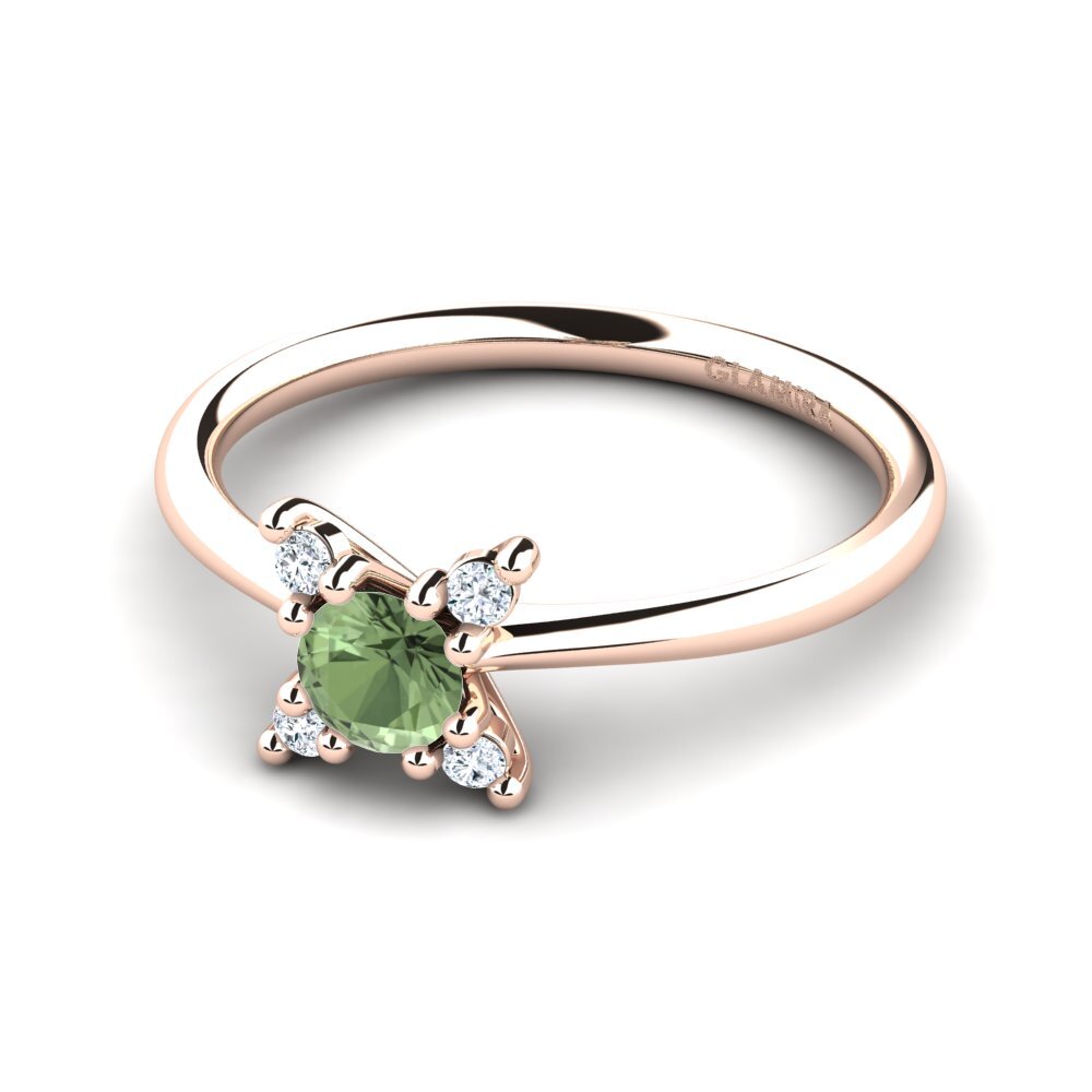 Zafiro Verde Anillo de compromiso Nikkole