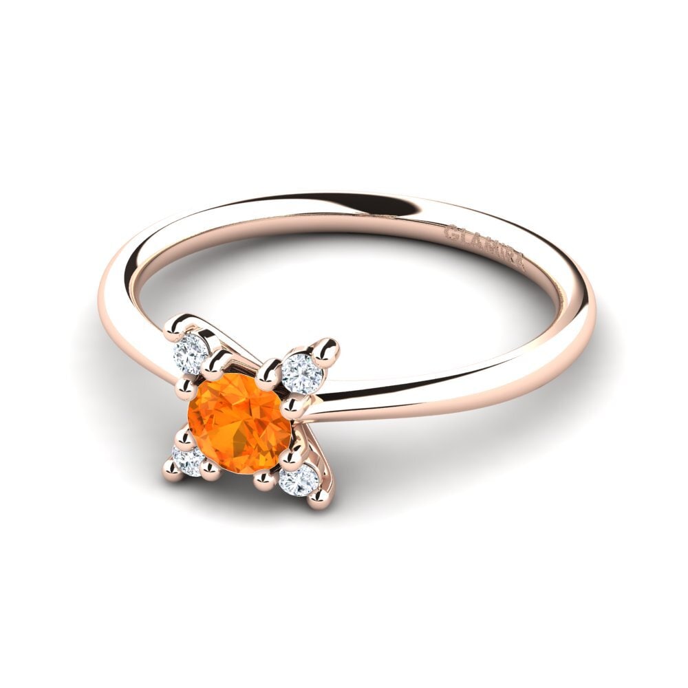 Zafiro Naranja Anillo de compromiso Nikkole