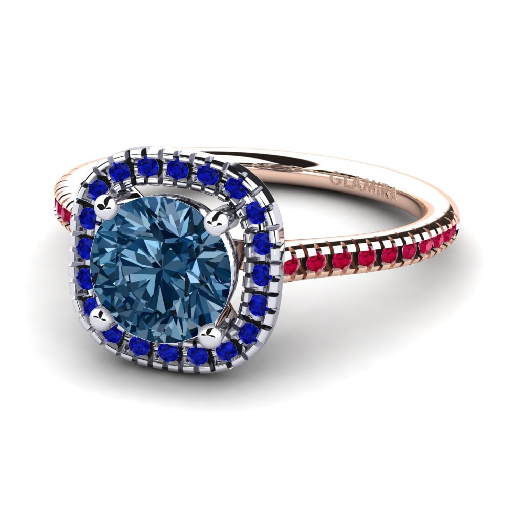 14k Rose & White Gold Engagement Ring Nillson