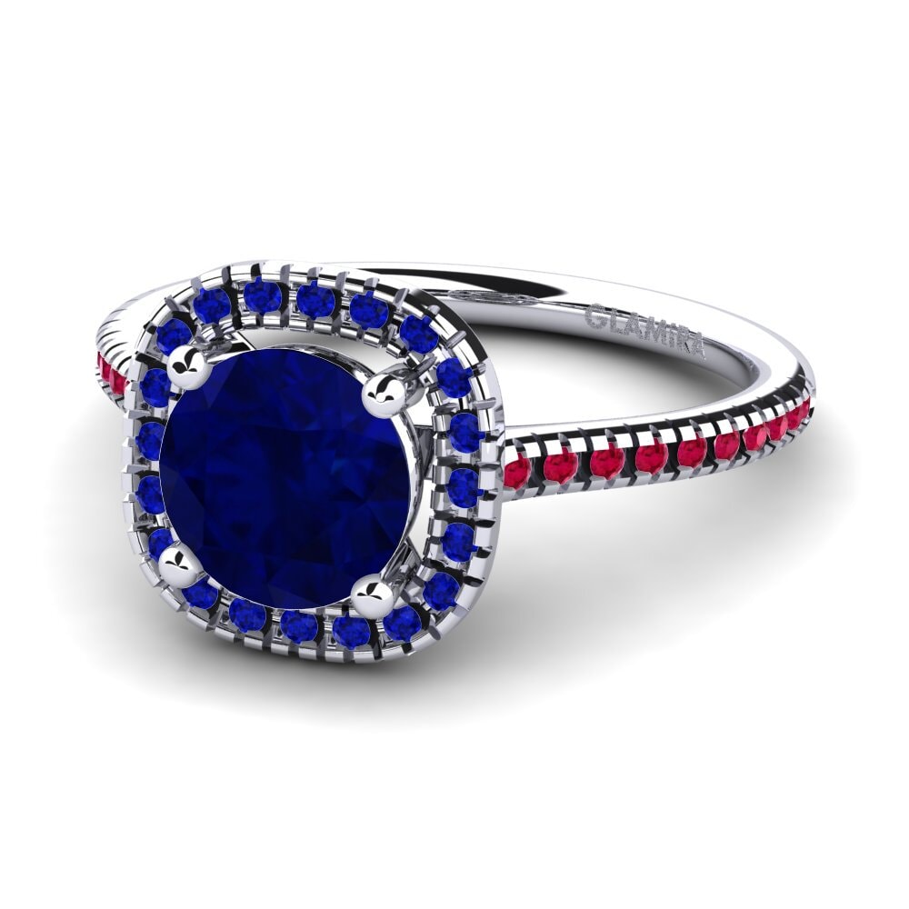 Zafiro Anillo de compromiso Nillson