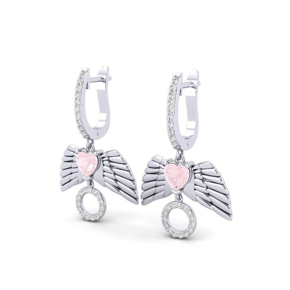 Heart Rose Quartz Women's Earring Nilo