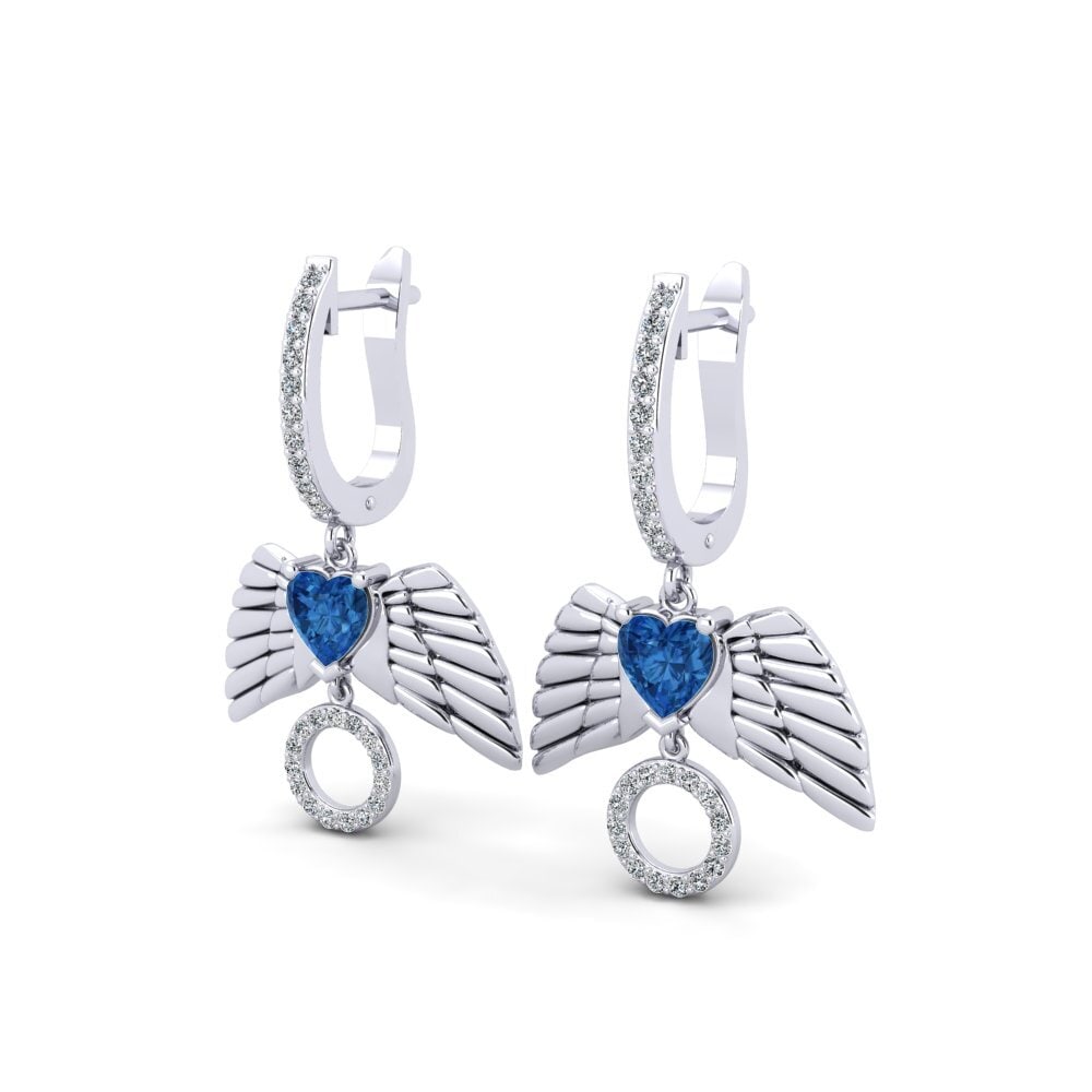 Donker Blauwe Zirkoon Dames Oorbellen Nilo