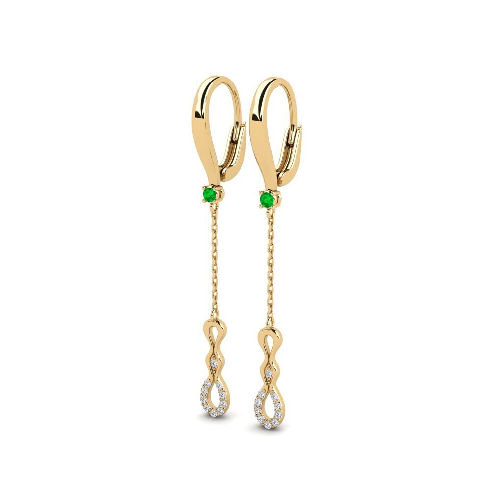 Émeraude Boucle d'oreille femme Nimenaras