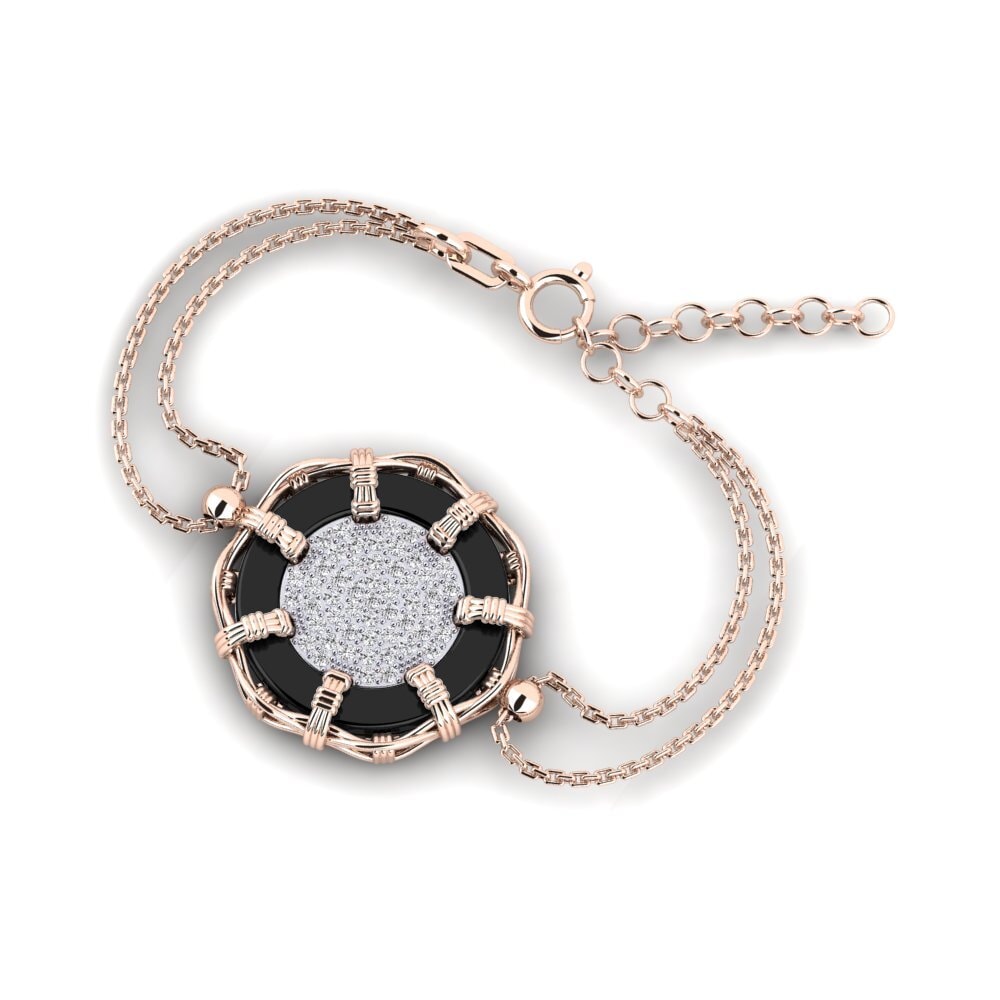 14k Oro Rosa/Blanco Pulsera de Mujer Ninaf