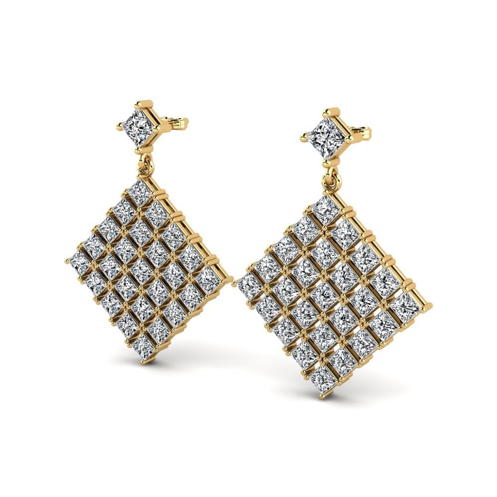18k Oro Amarillo Princesa Pendiente de mujer Nisha